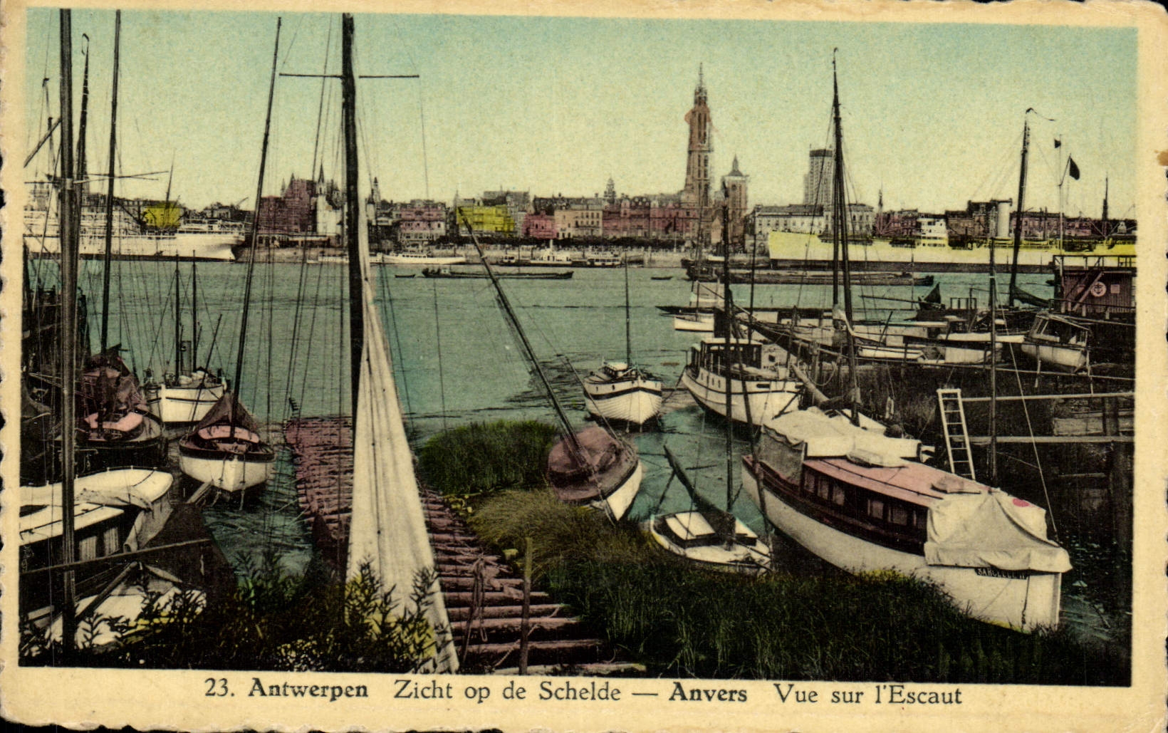 CPA Anvers Vue Sur L'Escaut Bateaux 