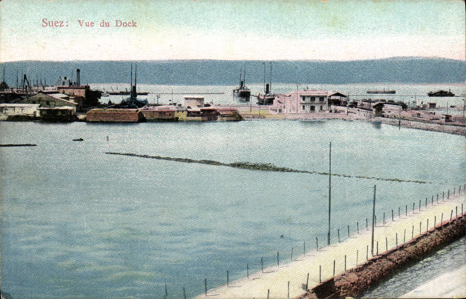 CPA Suez Vue Du Dock Eypte 