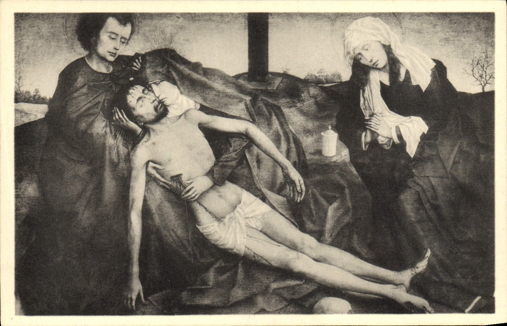 VINTAGE POSTCARD Roger Of Pasture Says Van Der Weyden Pieta Musee Of Brussels