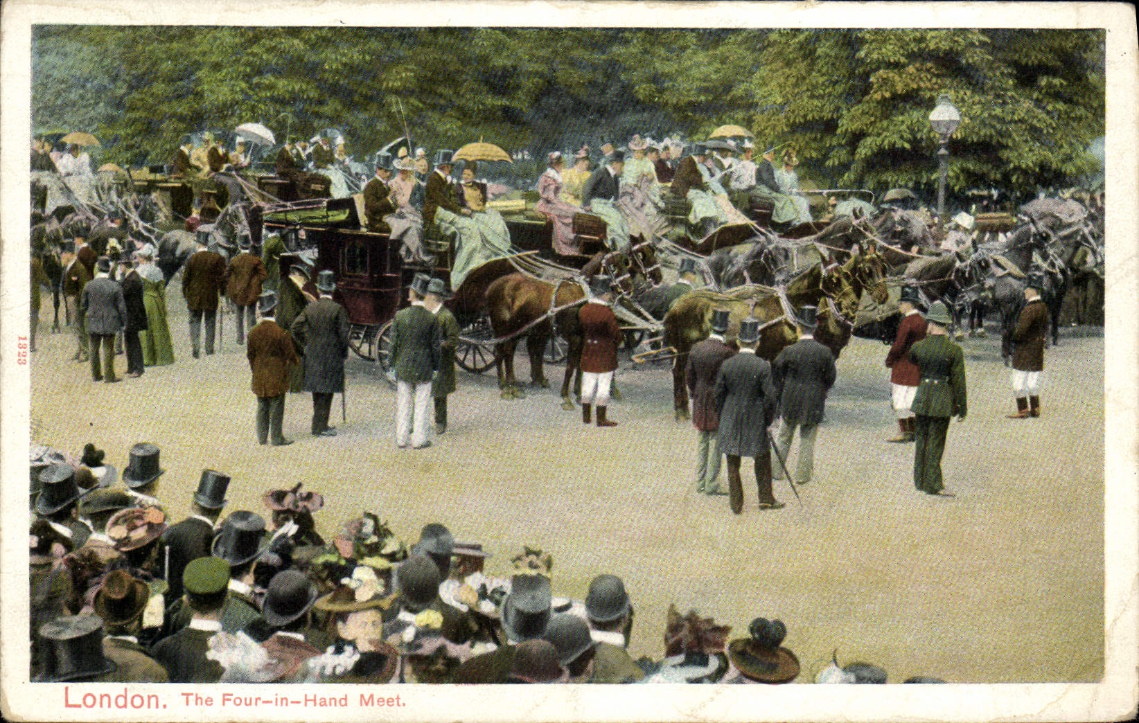 La POSTAL Londres de la VENDIMIA el horno disponible resuelve caballos