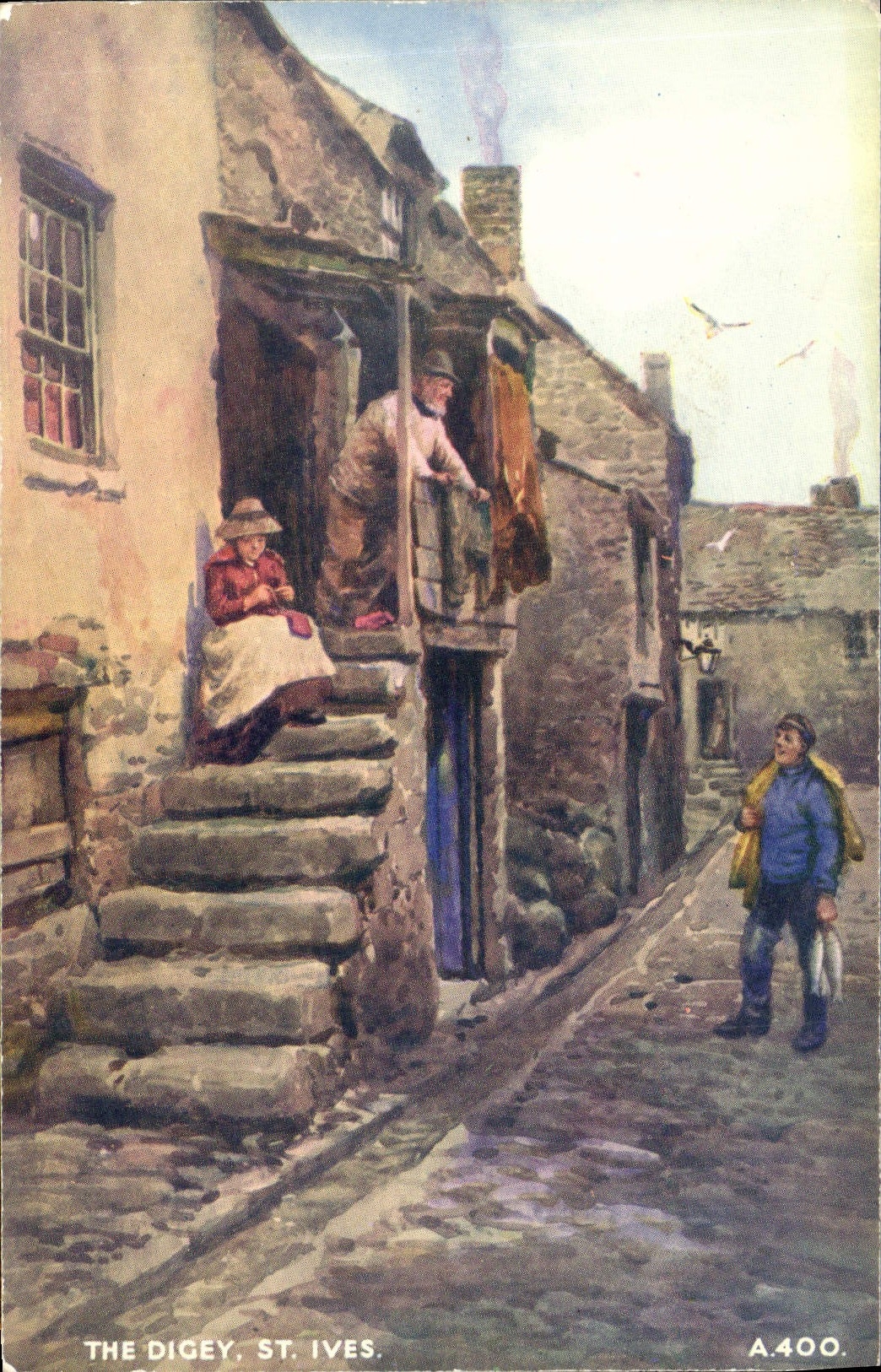 VINTAGE POSTCARD The Digey St Sinning Ives