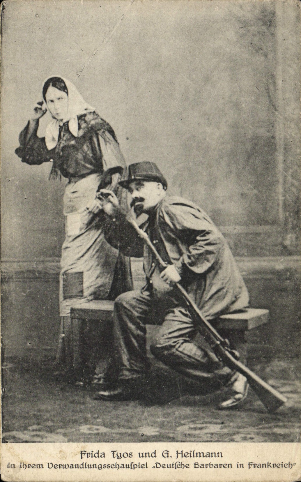 VINTAGE POSTCARD Frida Tyos Und G Heilmann barbarians in France