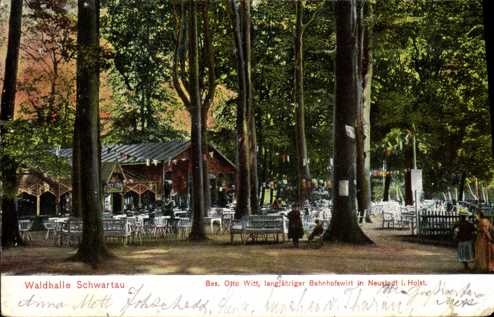 VINTAGE POSTCARD Waldhalle Schwartau