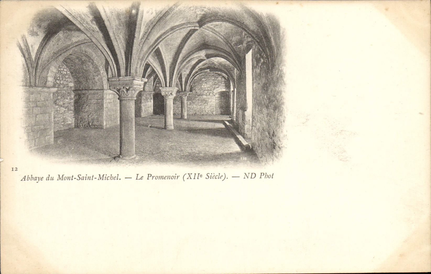 CPA Abbaye Du Mont Saint Michel Le Promenoir