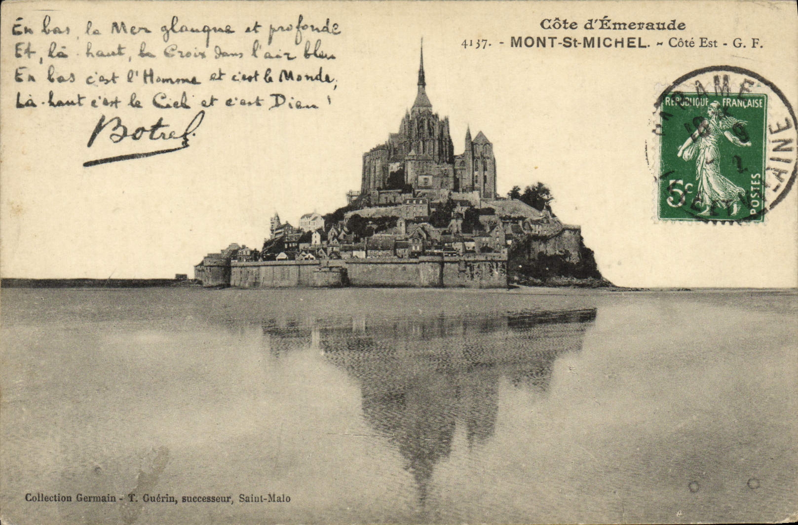 CPA Cote d'Emeraude Mont Saint Michel Botrel