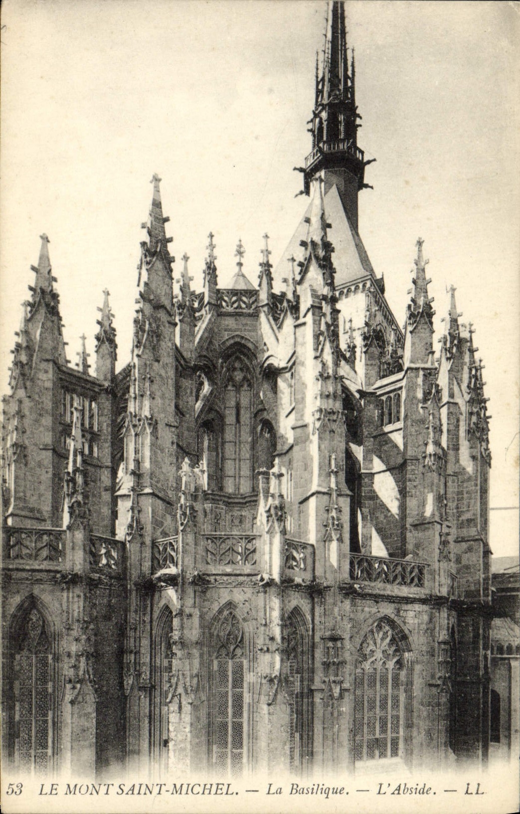 CPA Le Mont Saint Michel La Basilique L'Abside