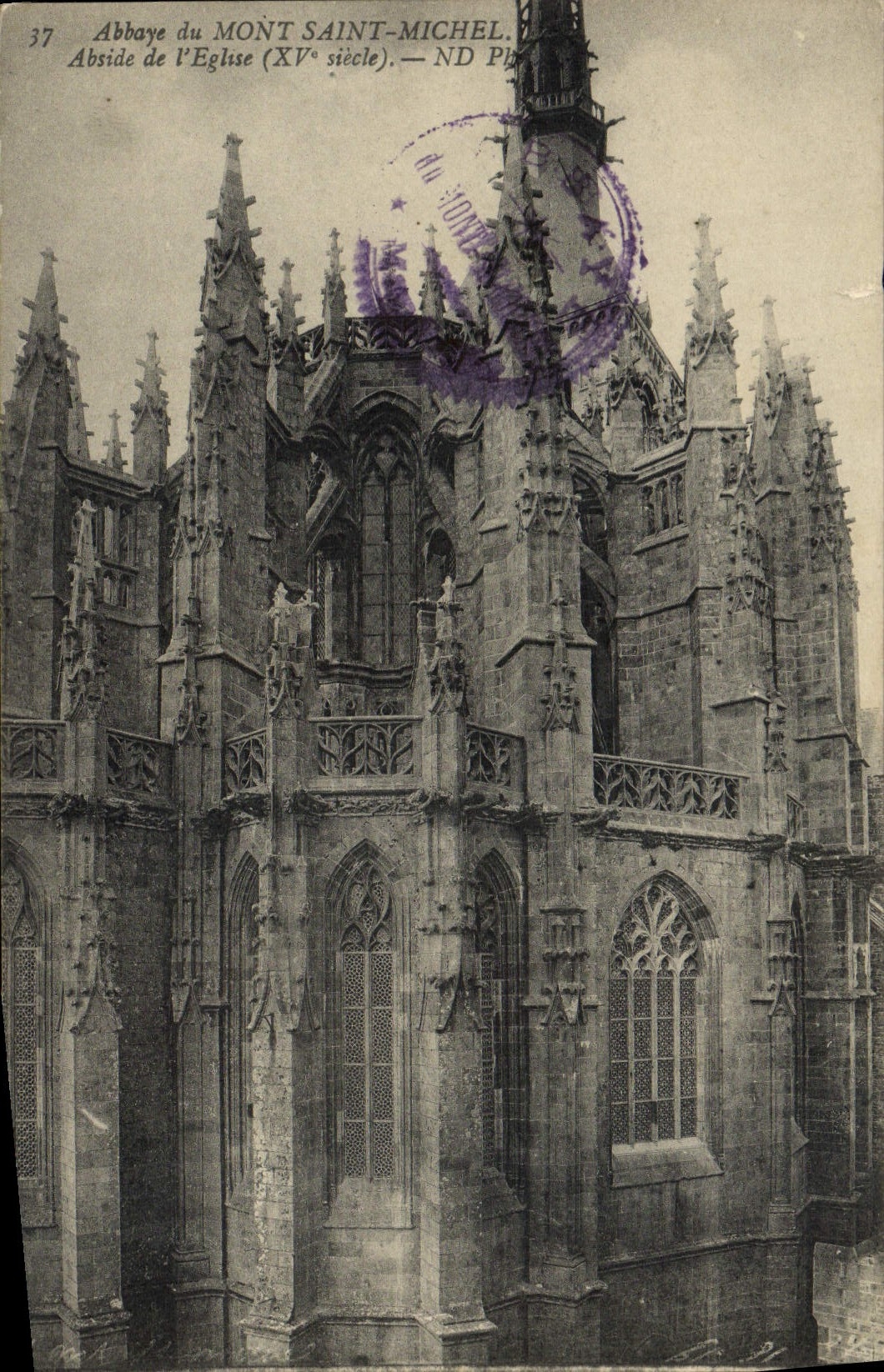 CPA Abbaye Du Mont Saint Michel Abside De l'Eglise