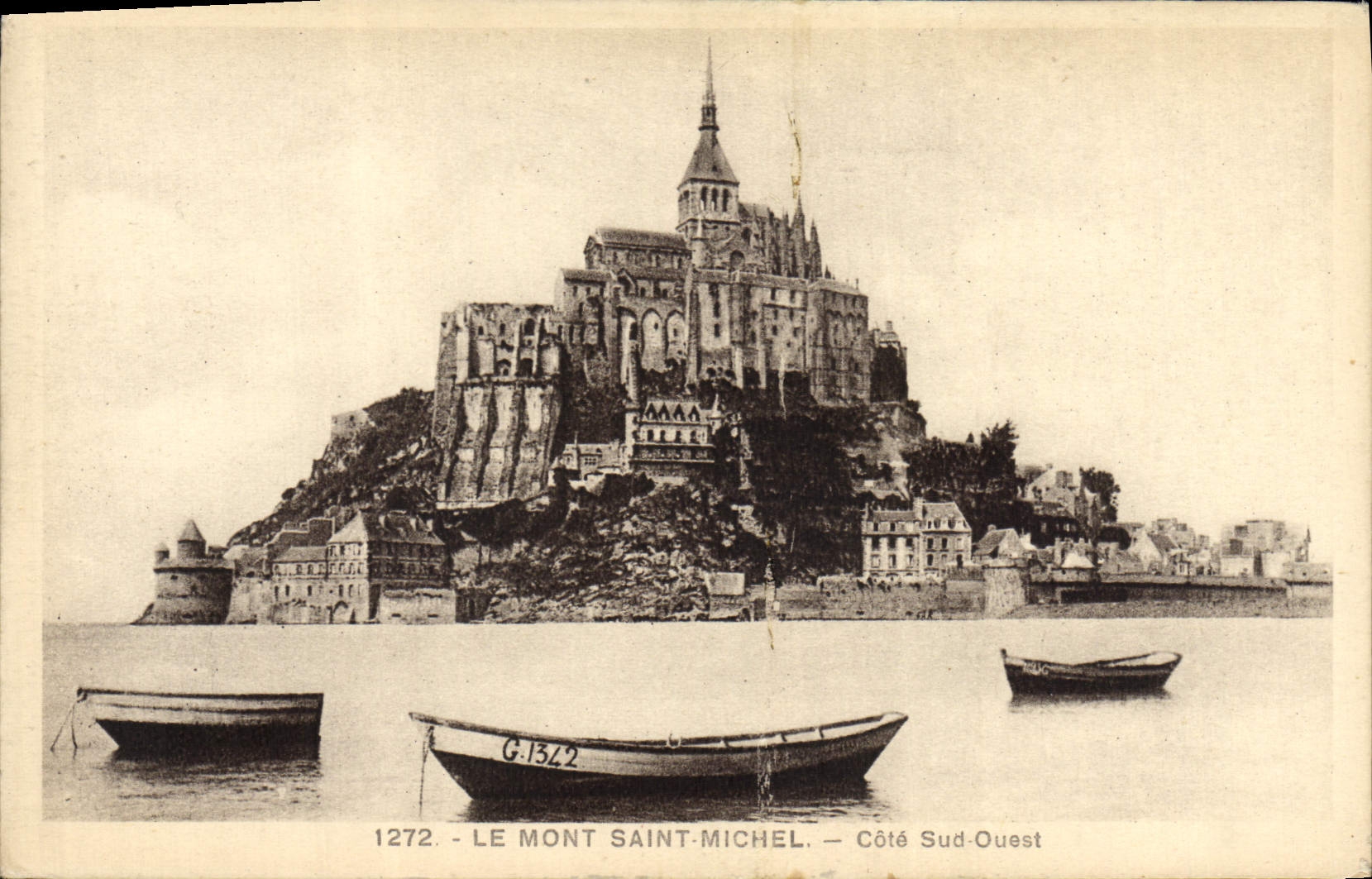 VINTAGE POSTCARD Mont Saint Michel the Western Southern part