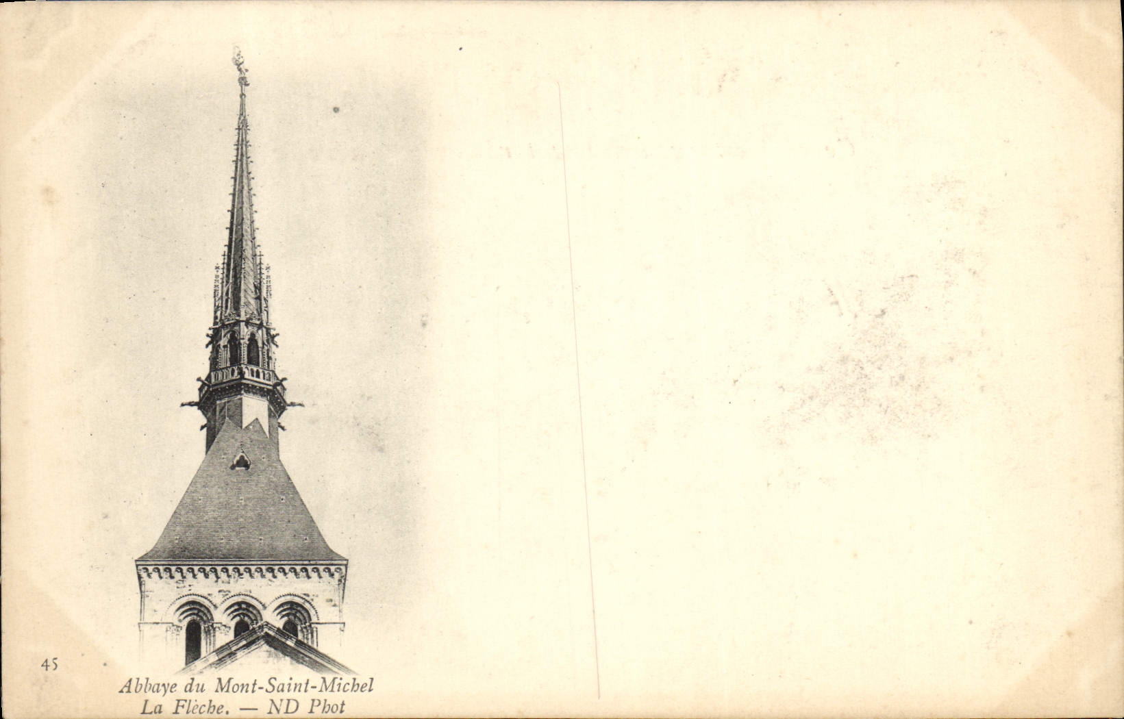VINTAGE POSTCARD Abbey Of Mont Saint Michel the Arrow