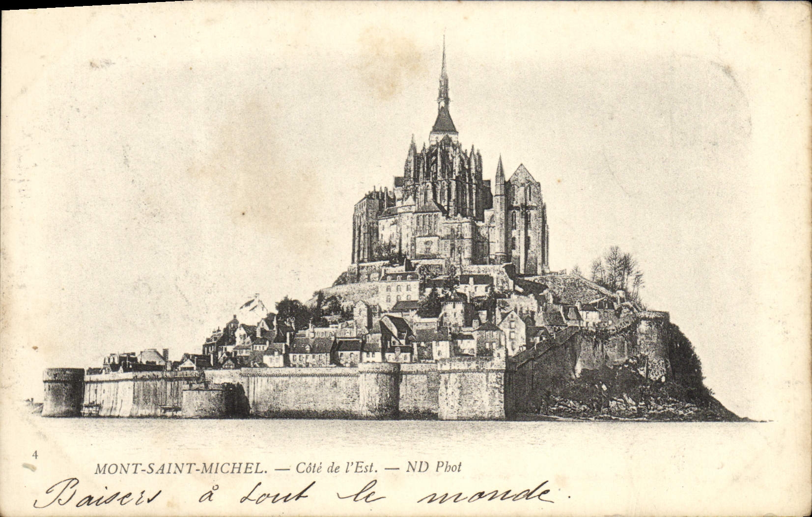 CPA Mont Saint Michel Cote De l'Est