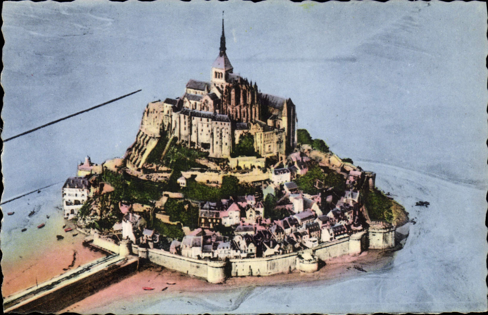 CPA Le Mont St Michel Vue aerienne