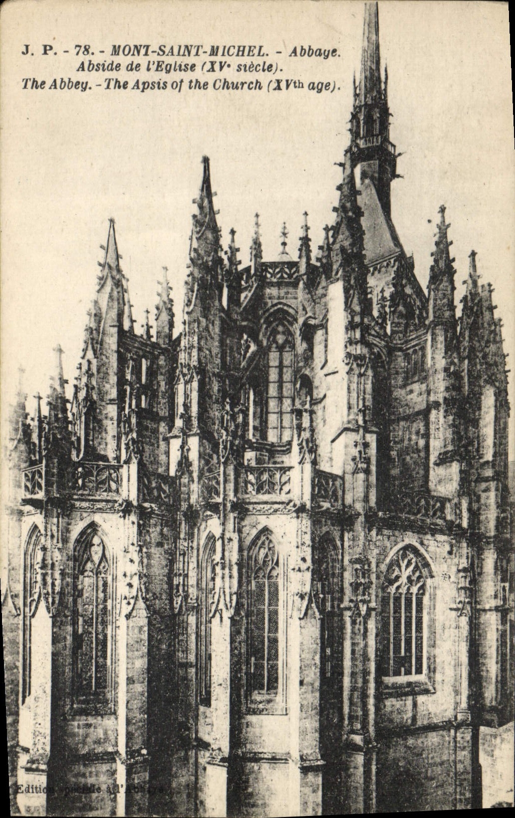 CPA Mont Saint Michel Abbaye Abside De l'Eglise