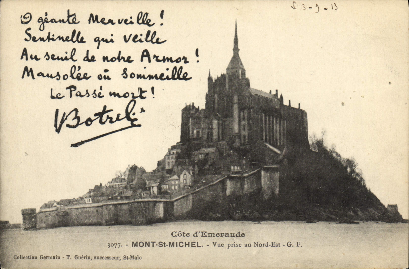 CPA cote d'Emeraude Mont Saint Michel Vue Prise Au Nord Est Botrel