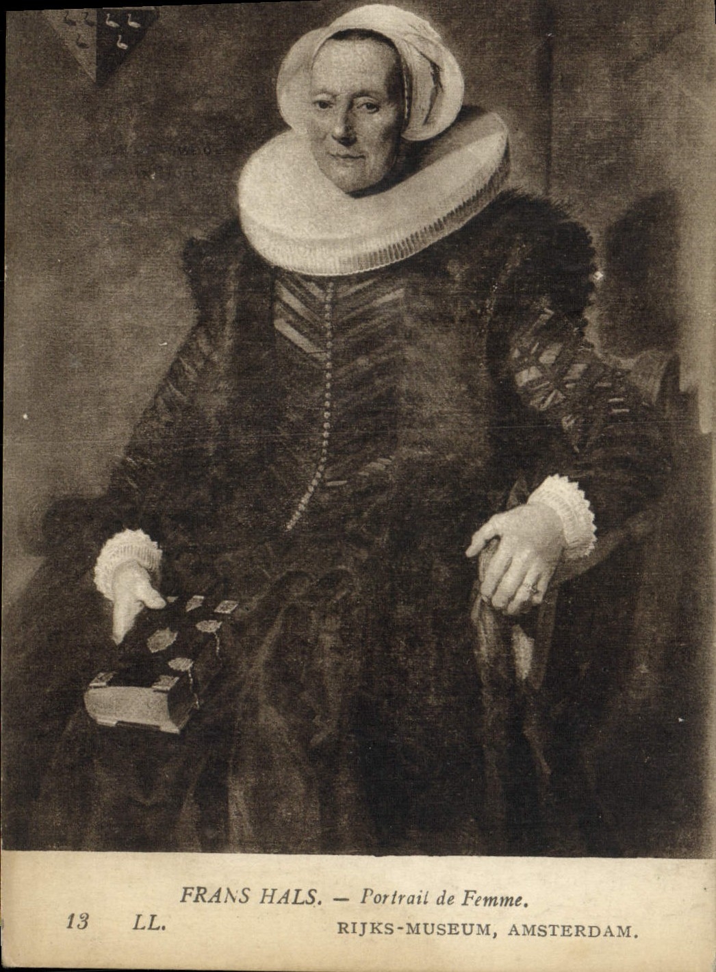 VINTAGE POSTCARD Frans Hals Carried Of Woman Rijks Museum Amsterdam