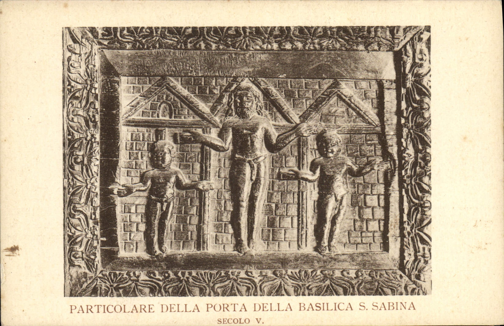 CPA Particolare Della Porta Della Basilica S Sabina Secolo V