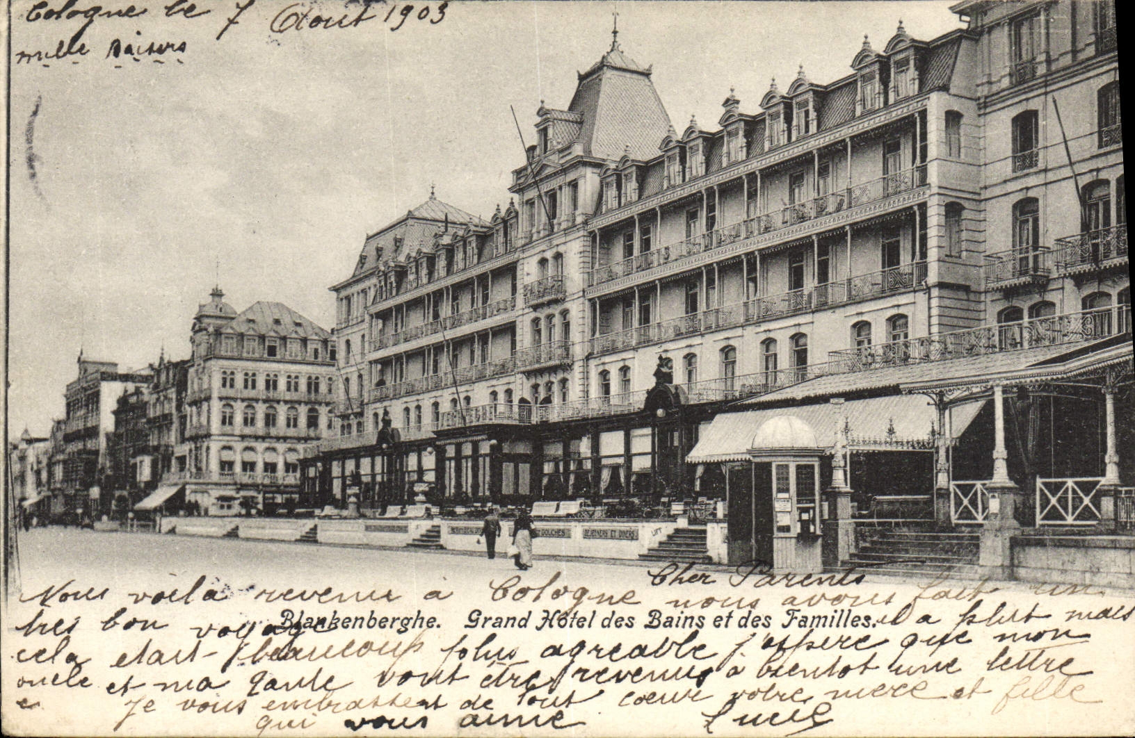CPA Blankenberge Grand Hotel Des Bains Et Des Familles