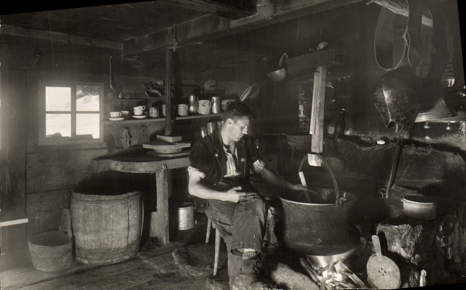 MODERN CARD Alphutte Im Berner Oberland Sennerel MIT Feuergrube