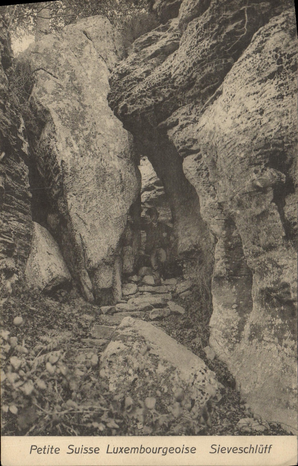 VINTAGE POSTCARD Small Luxembourg Switzerland Sieveschluff