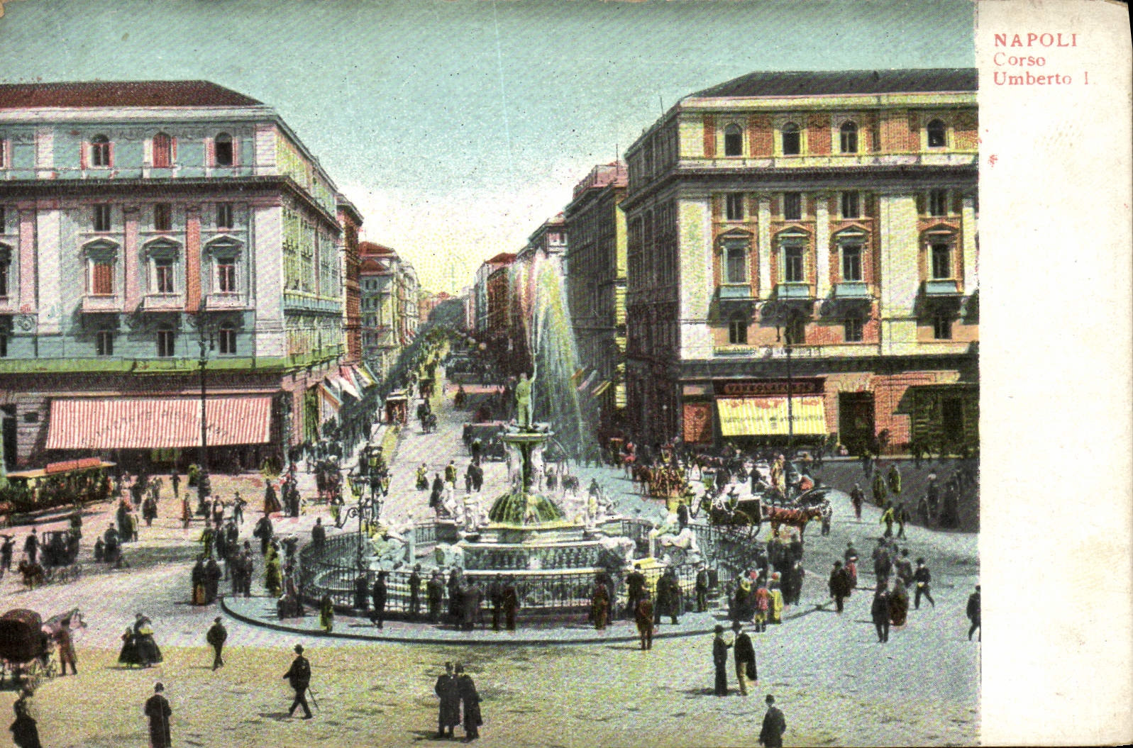 POSTAL Napoli Corso Umberto de la VENDIMIA