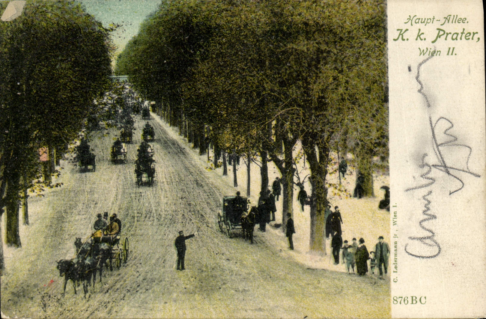 CPA Haupt Allee Prater Wien