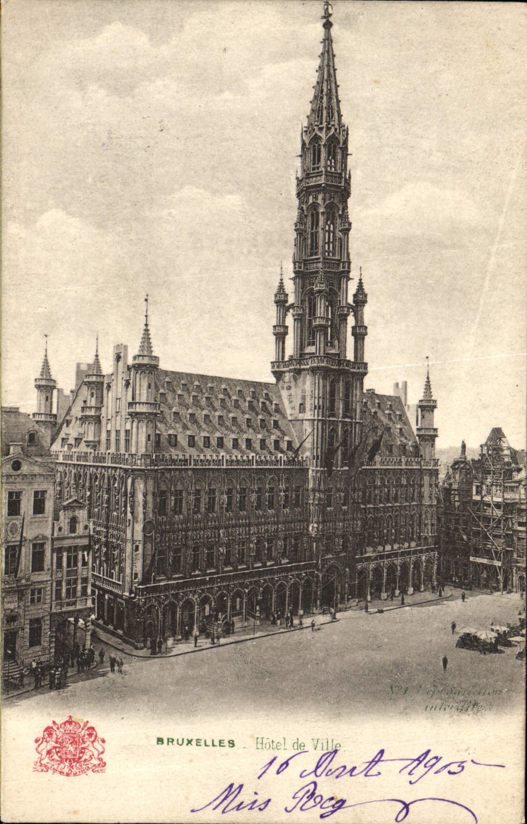 CPA Bruxelles Hotel De Ville