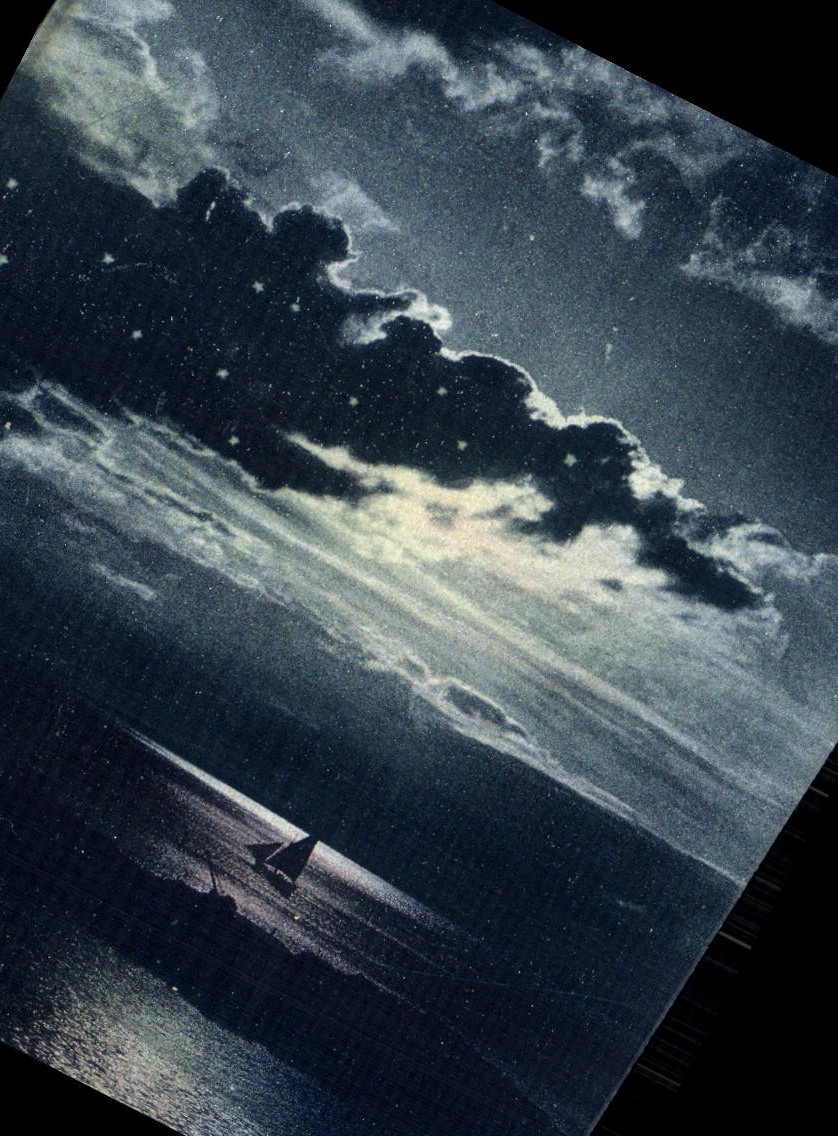 CPA Alger L'entree du port la nuit