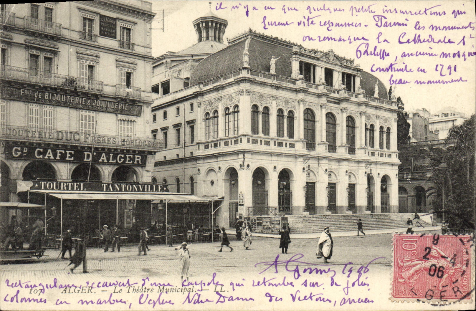 CPA Alger Le Theater Municipal Tourtel Tantonville 