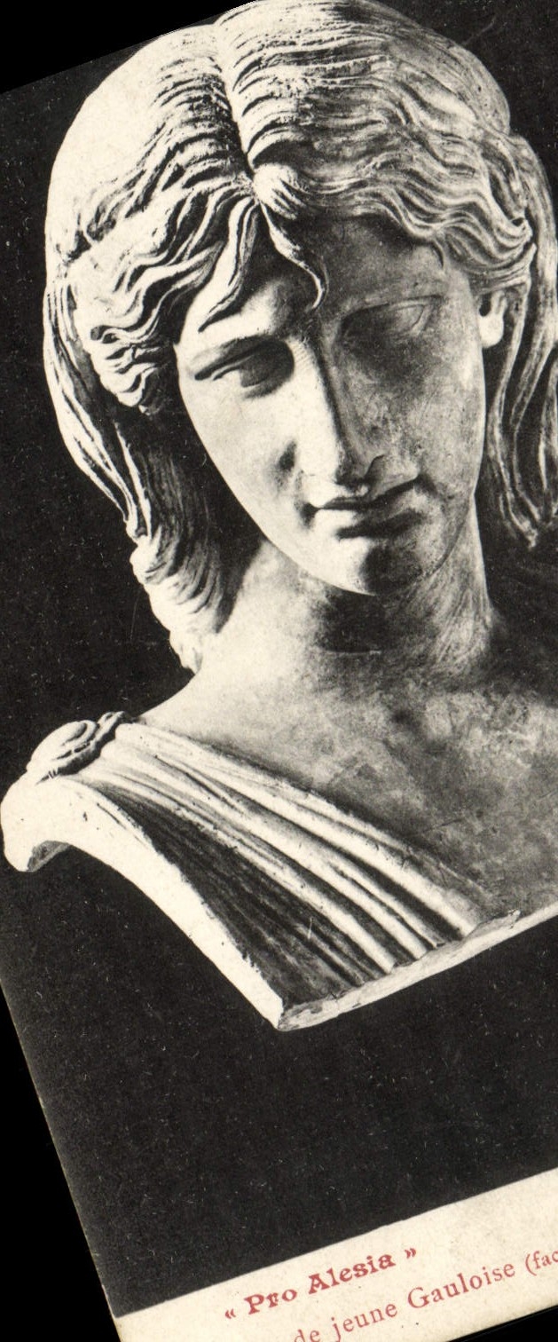 VINTAGE POSTCARD Pro Alesia Head of Gallic young person Museum of Florence