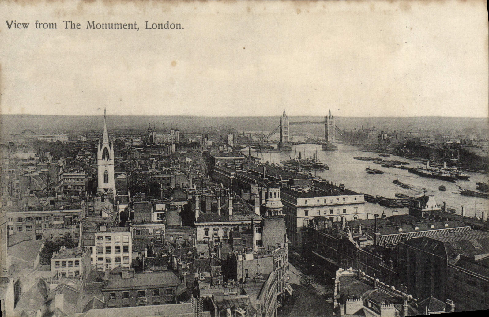 Opinión de Londres de la POSTAL de la VENDIMIA del monumento