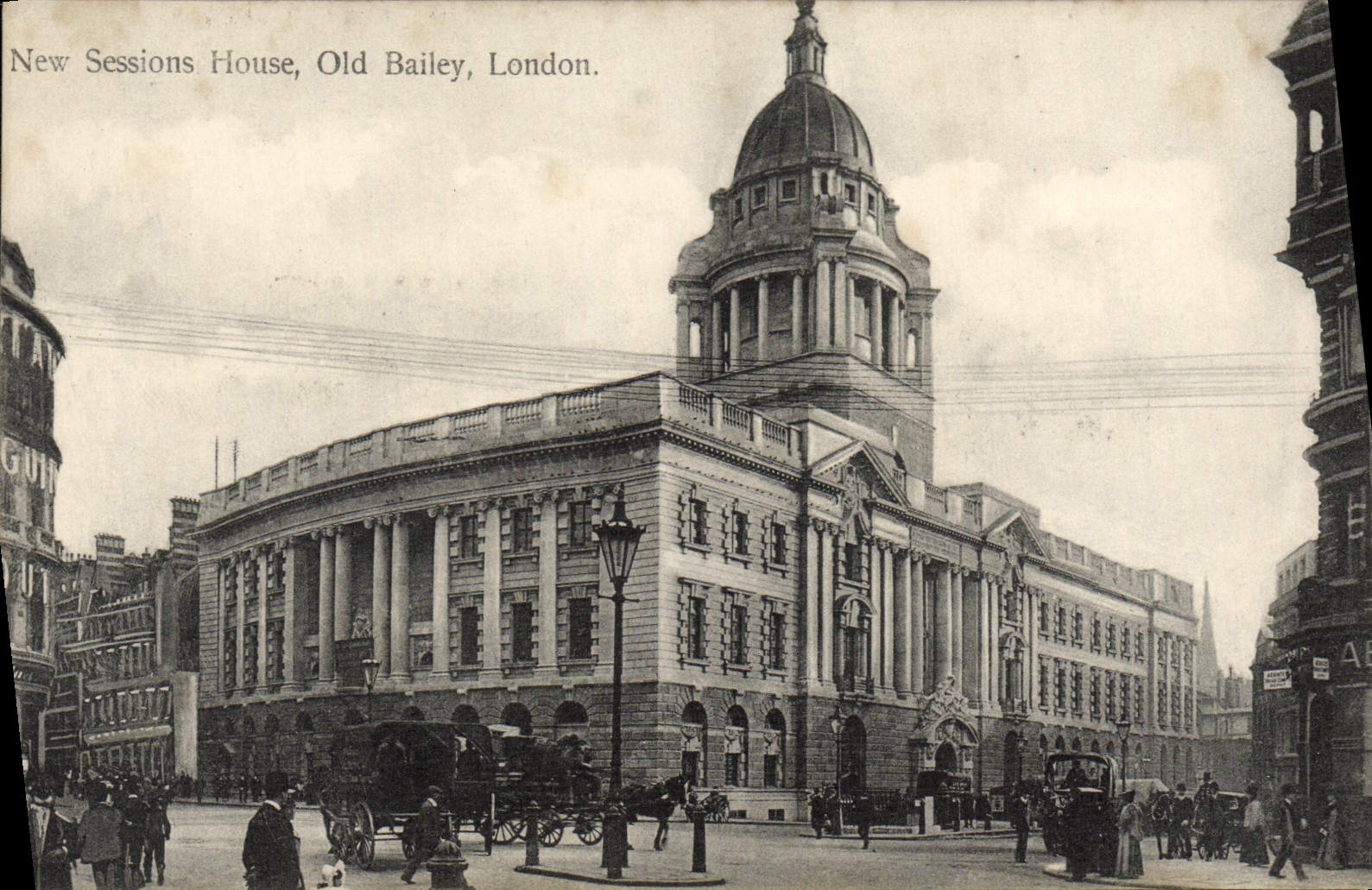Casa viejo Bailey de las sesiones de Londres de la POSTAL de la VENDIMIA nueva