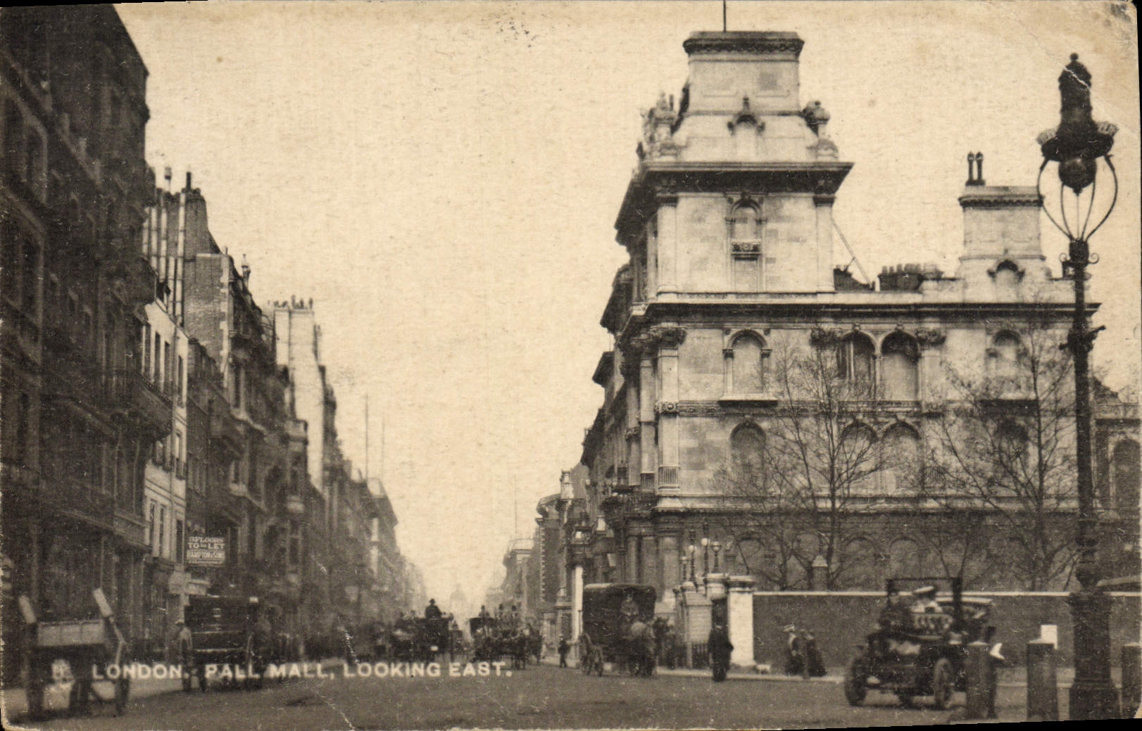 CPA London Pall Mall Looking East
