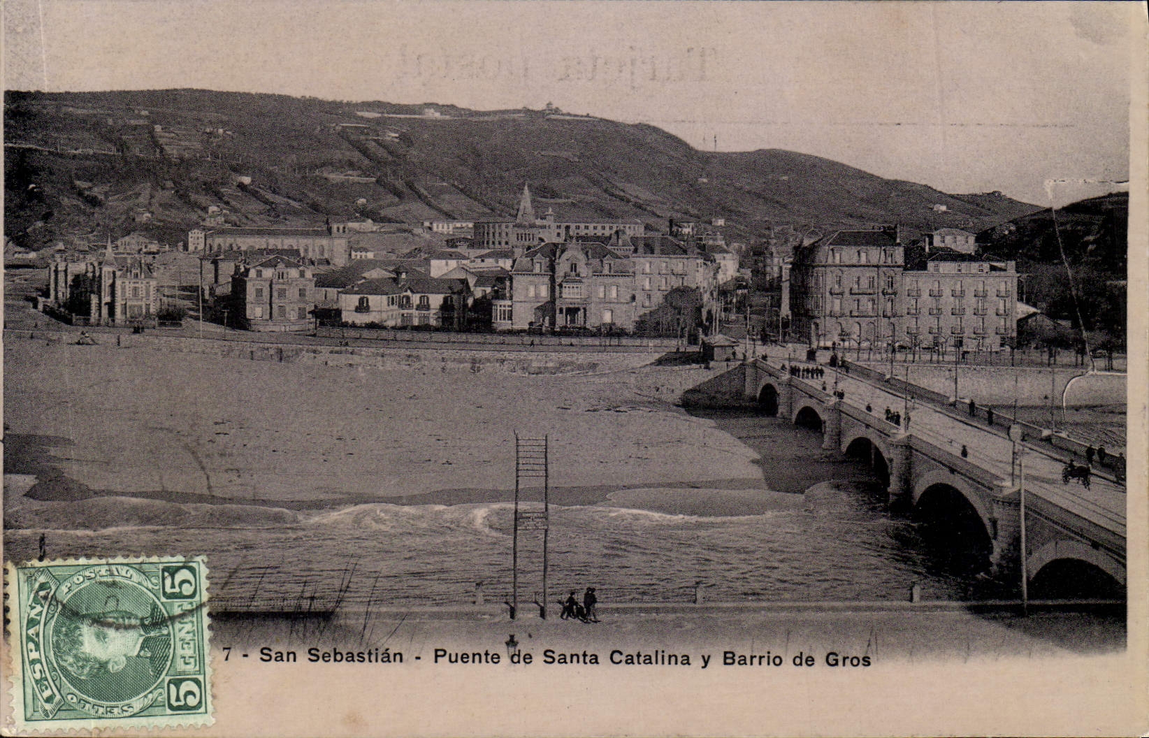 Barrio hispano de San Sebastian Puente de Santa Catalina de la POSTAL de la VENDIMIA allí el grande