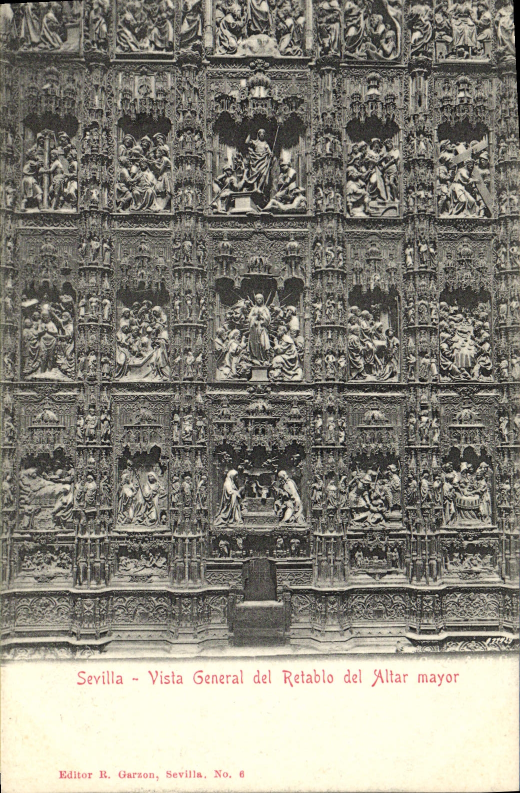CPA Sevilla Vista General del Retablo del Altar Mayor