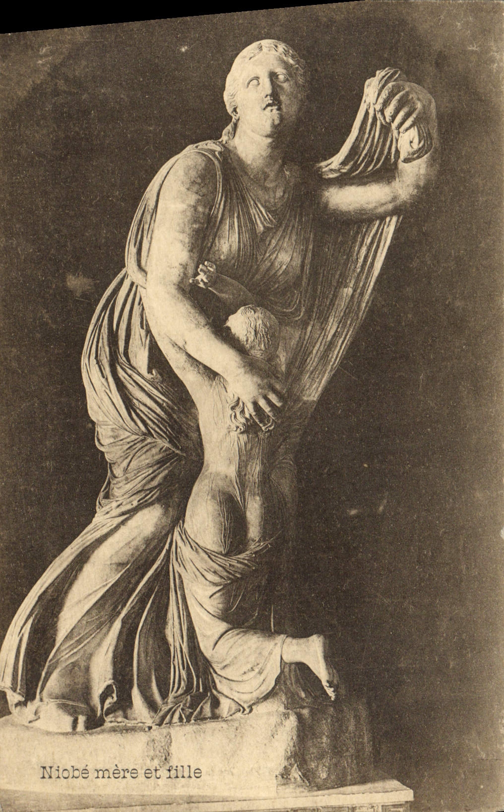 Madre y Fille de Niobe de la POSTAL de la VENDIMIA