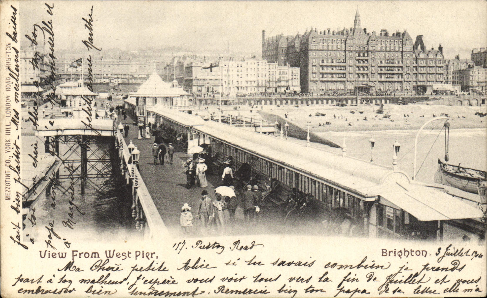 CPA Brighton View From West Pier