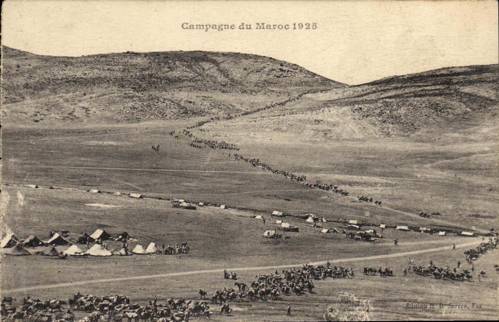 VINTAGE POSTCARD Countryside of Morocco 1925 Militaria