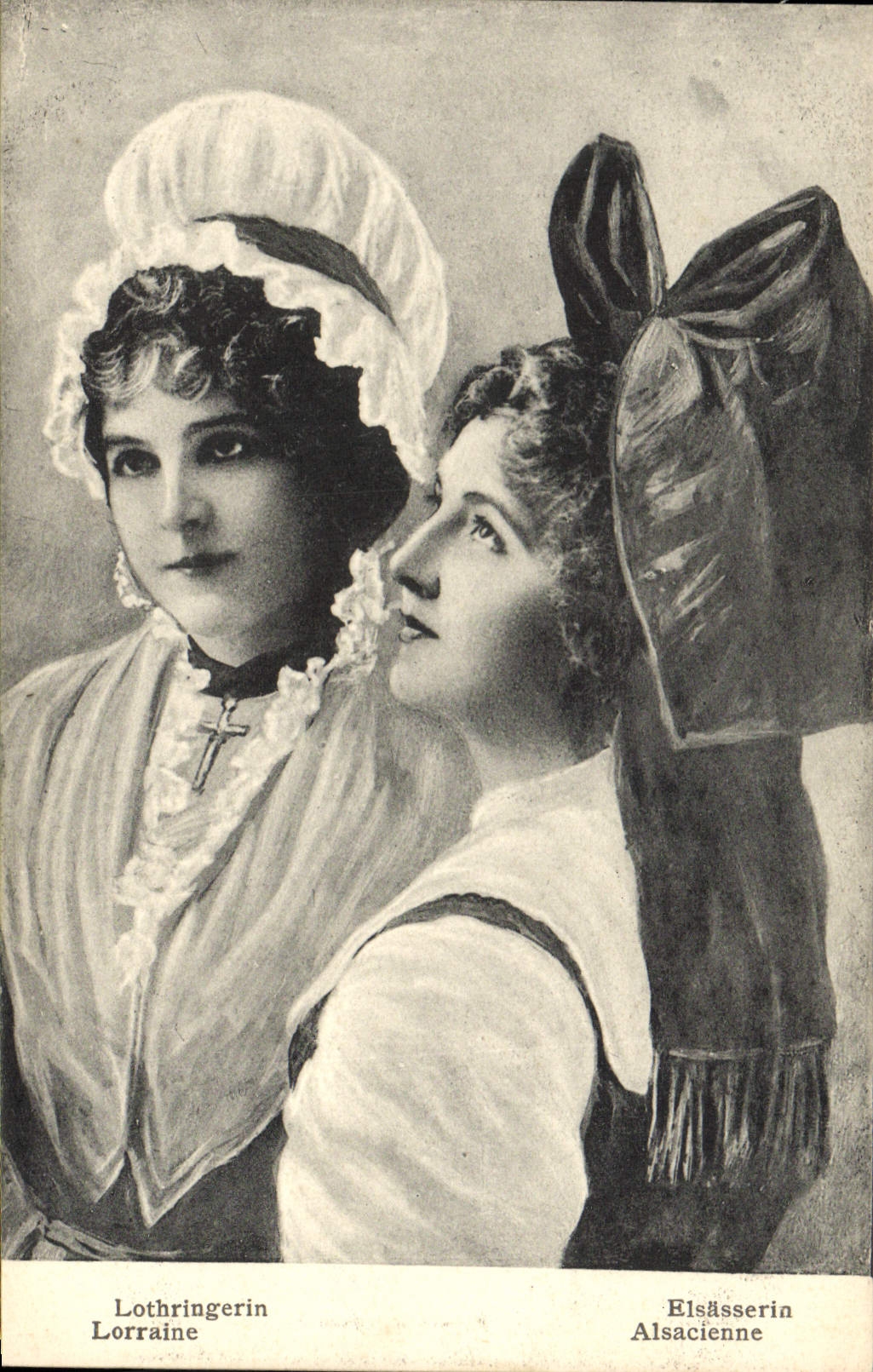 CPA Lothringerin Lorraine Femmes Folklore