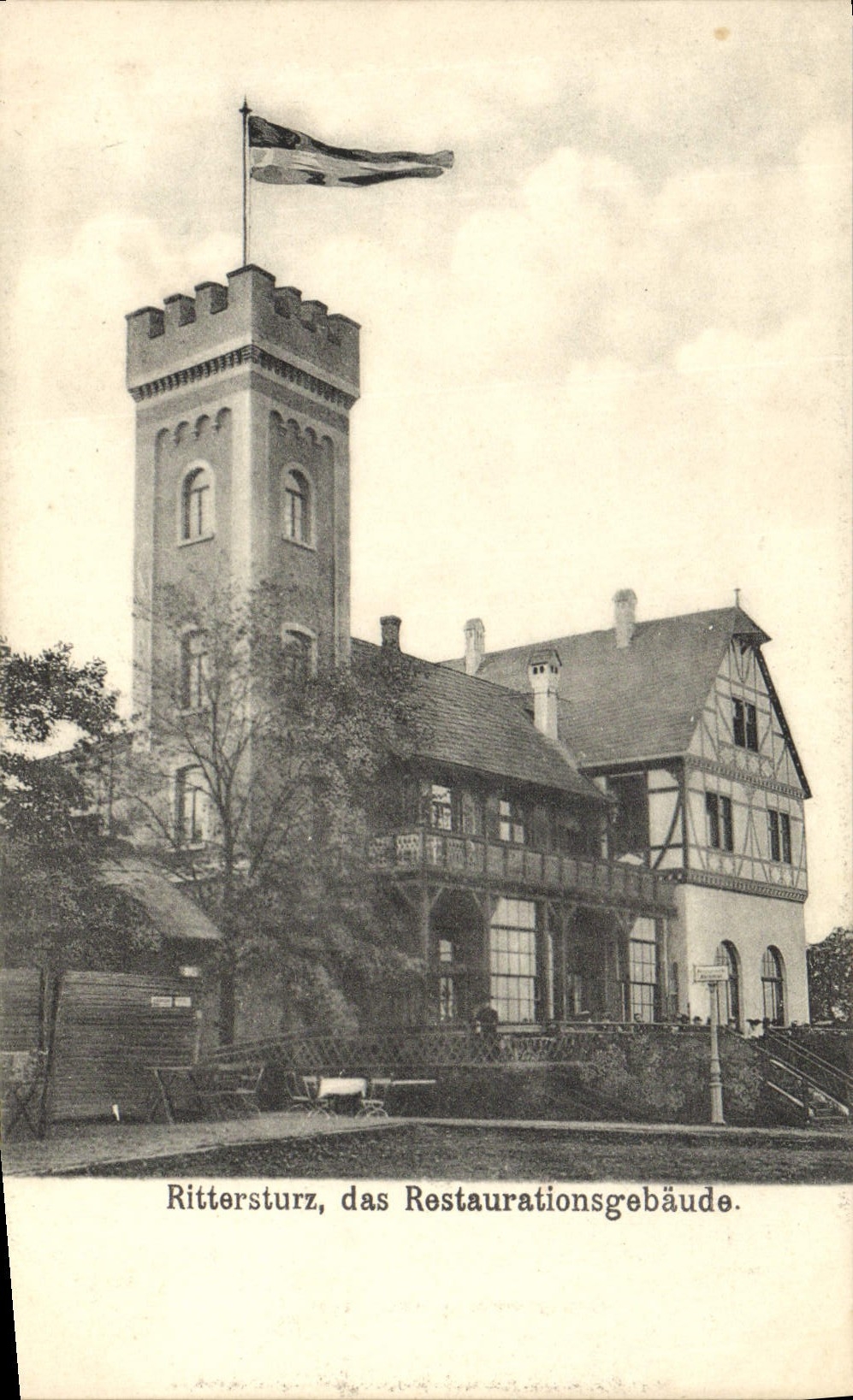 CPA Rittersturz Das Restaurationsgebaude