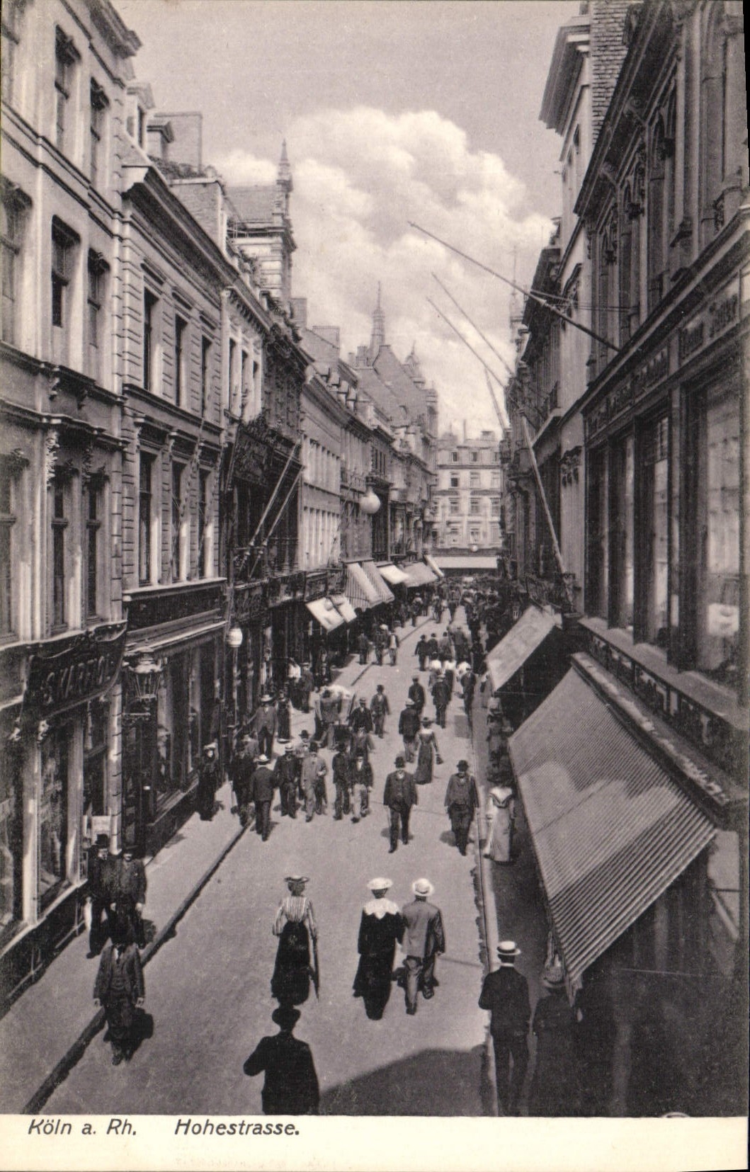 Derecho Hohestrasse de Kolin de la POSTAL de la VENDIMIA