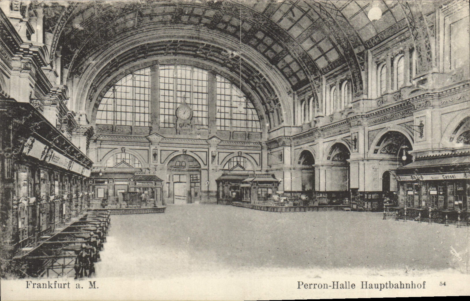 Mercado de Francfort Perron Hauptbabnhof de la POSTAL de la VENDIMIA