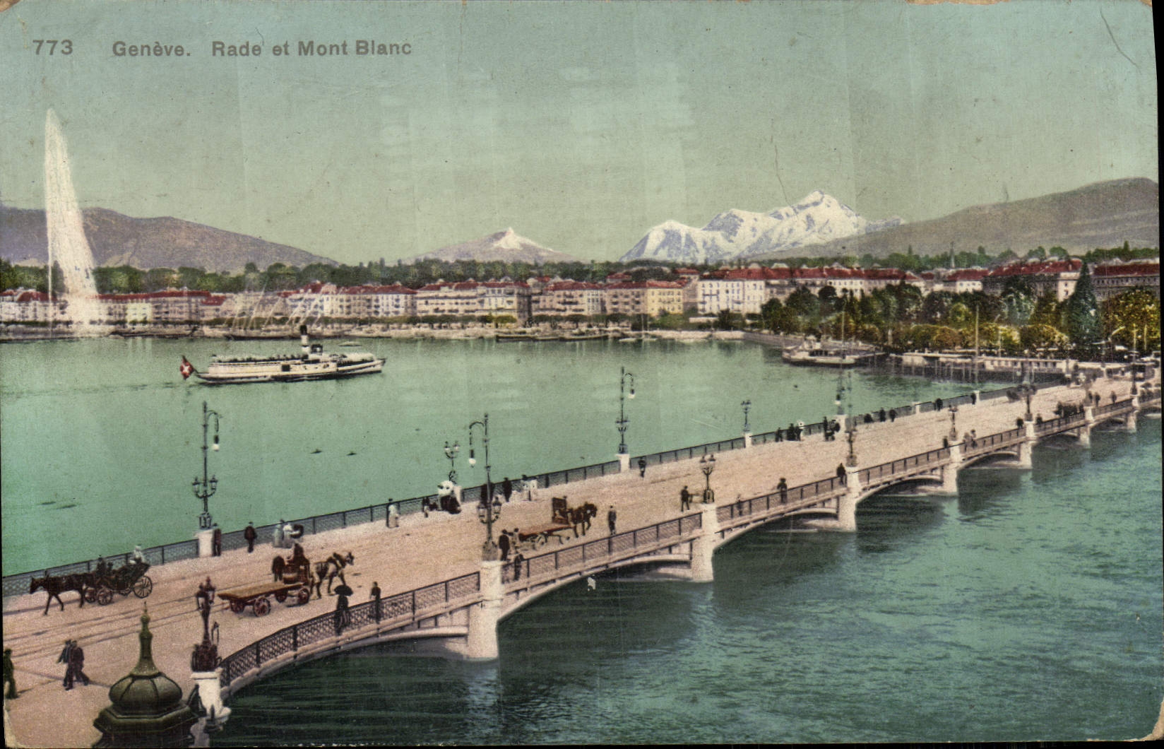 CPA Geneve Rade et Mont Blace