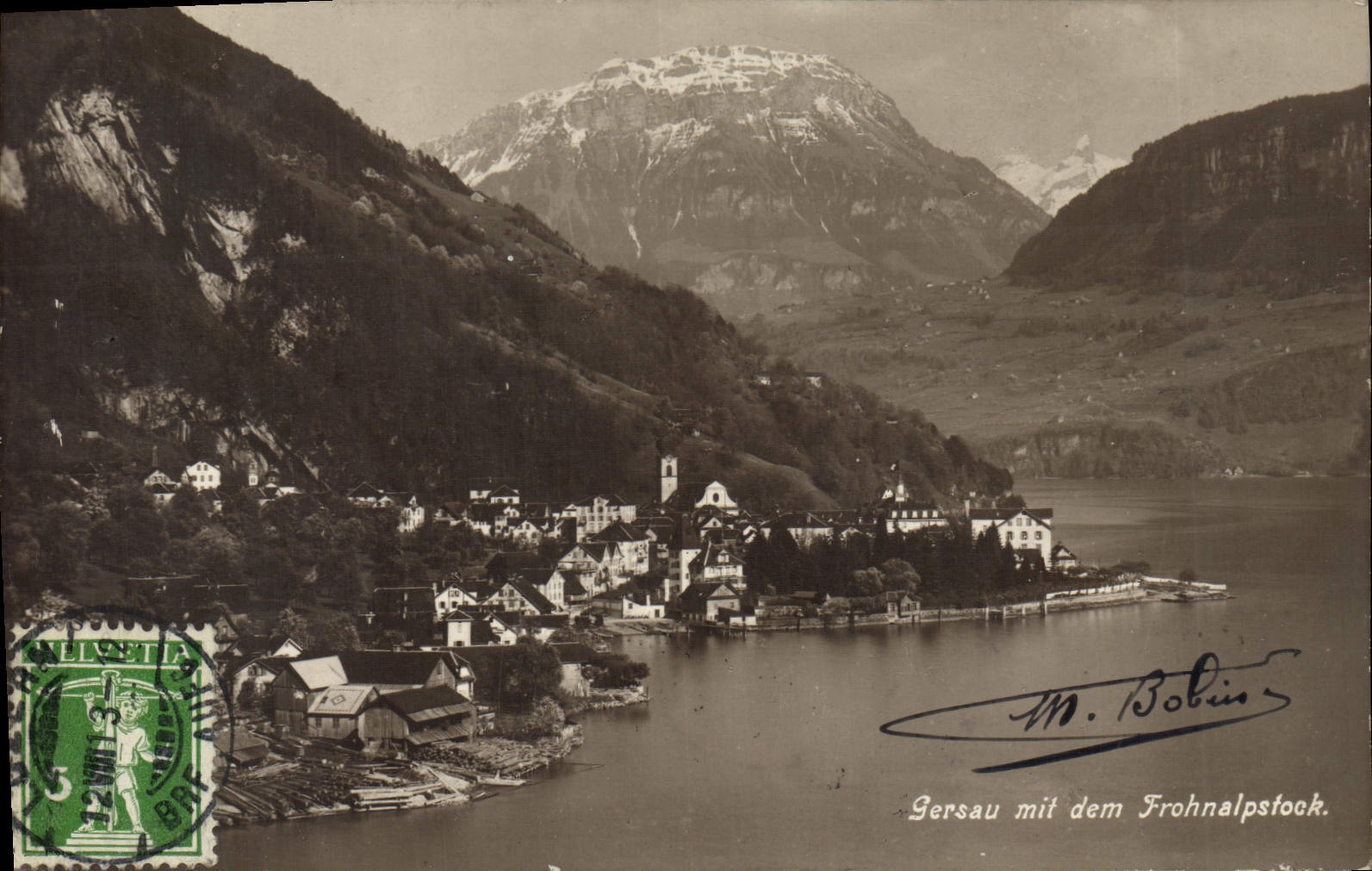 CPA Gersau mit dem Frohnalpstock