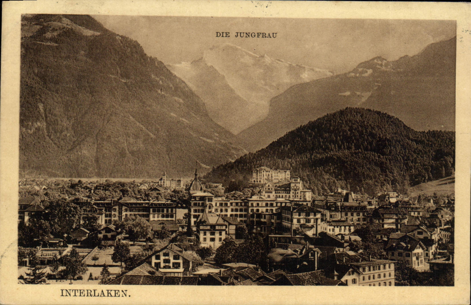 CPA Interlaken Die Jungfrau