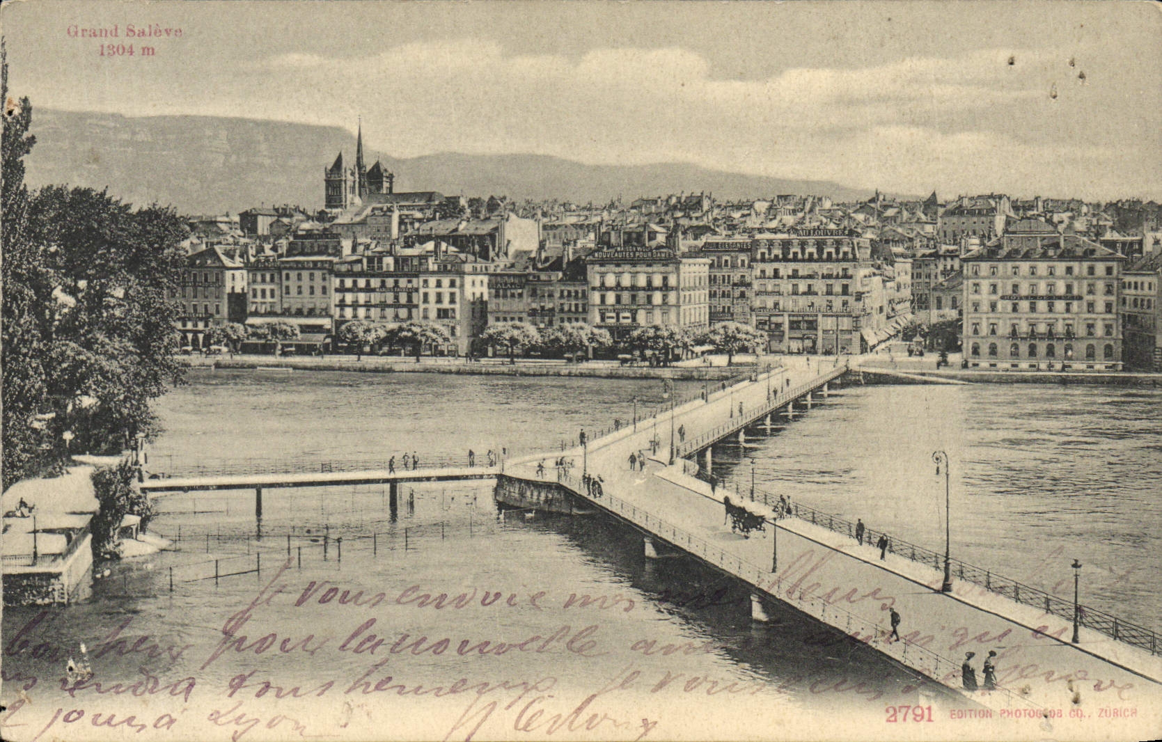 VINTAGE POSTCARD Swiss Large Saleve