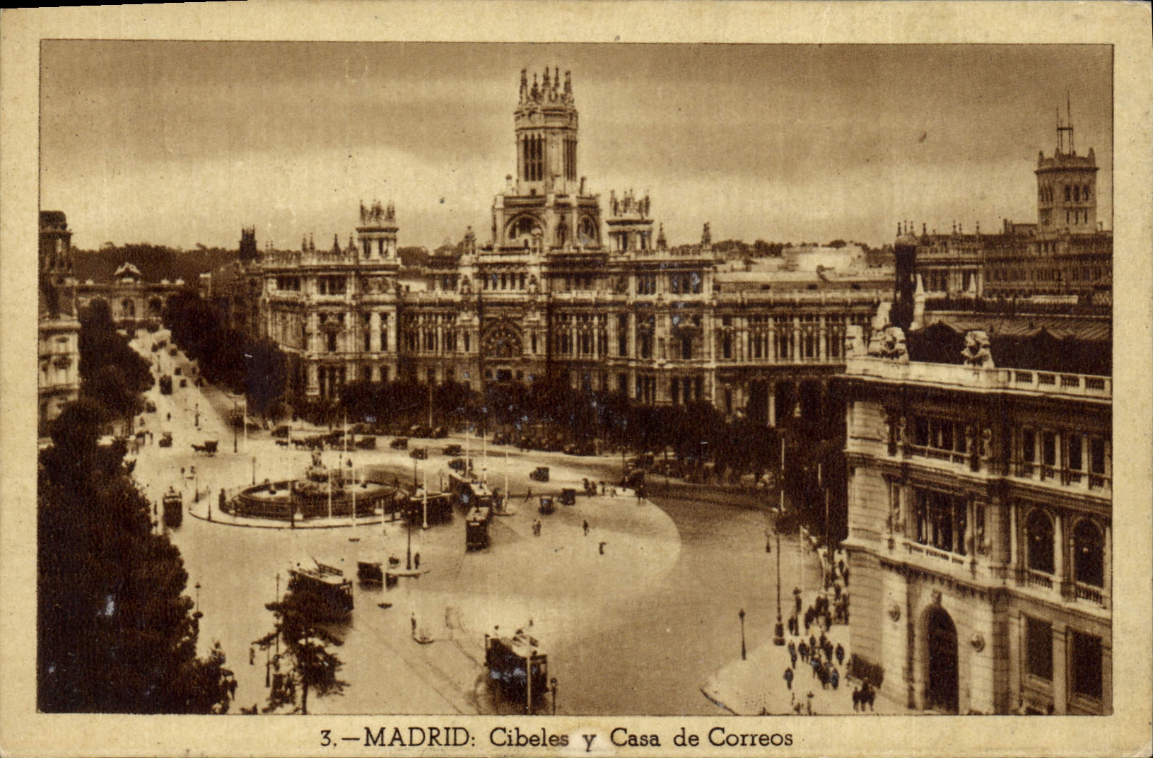 La POSTAL Madrid Cibeles de la VENDIMIA pone de Correos