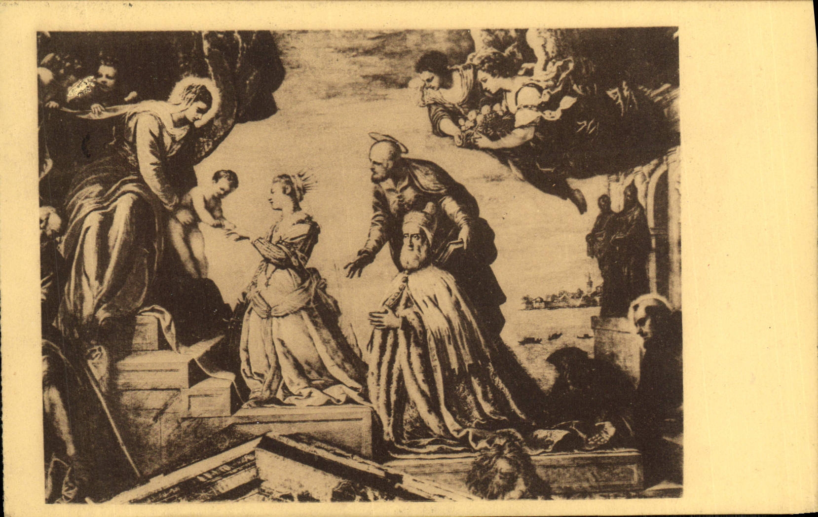 VINTAGE POSTCARD Venezia Palazzo Ducal Tintoretto