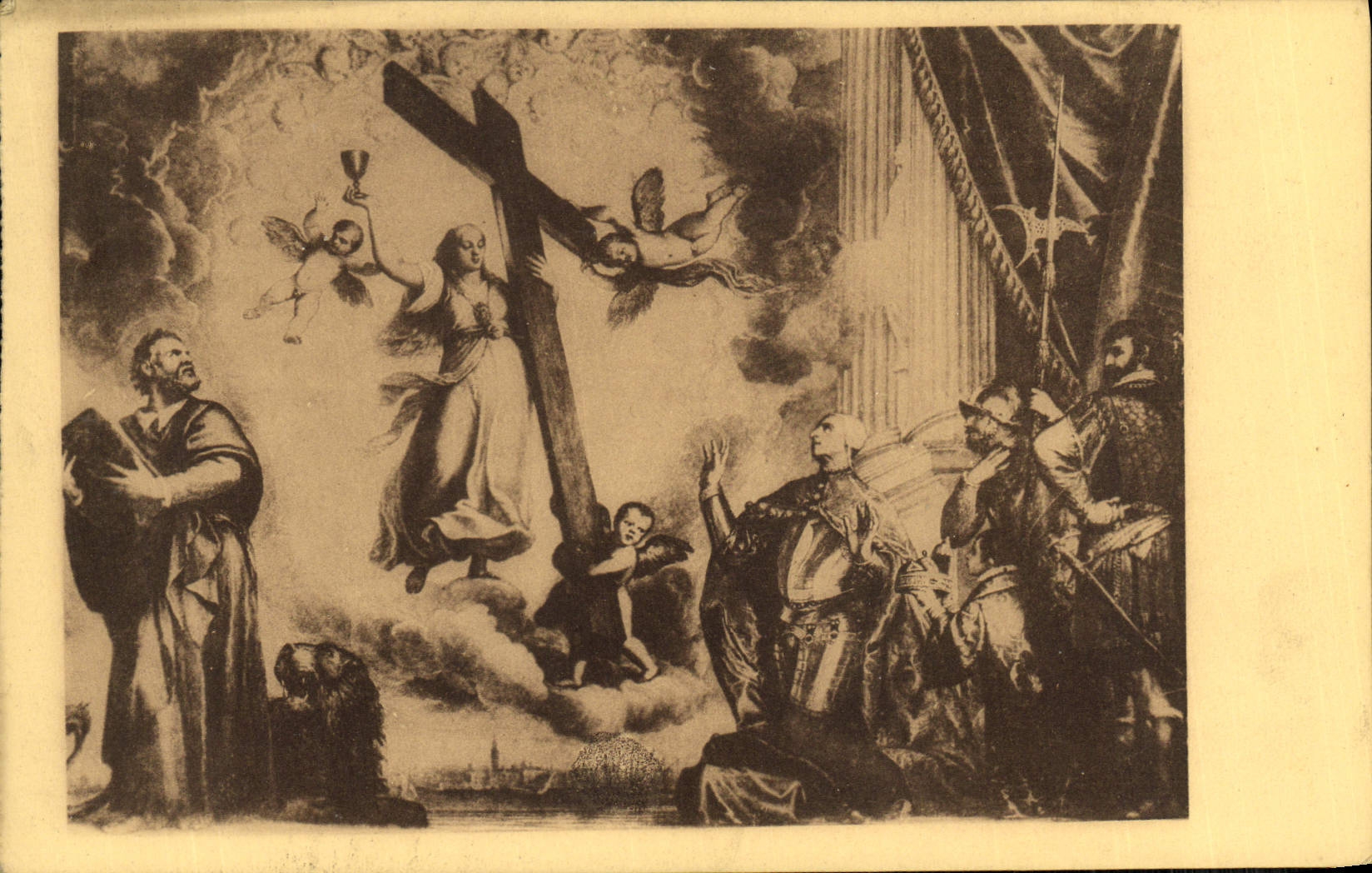 VINTAGE POSTCARD Venezia Palazzo Ducal Tiziano