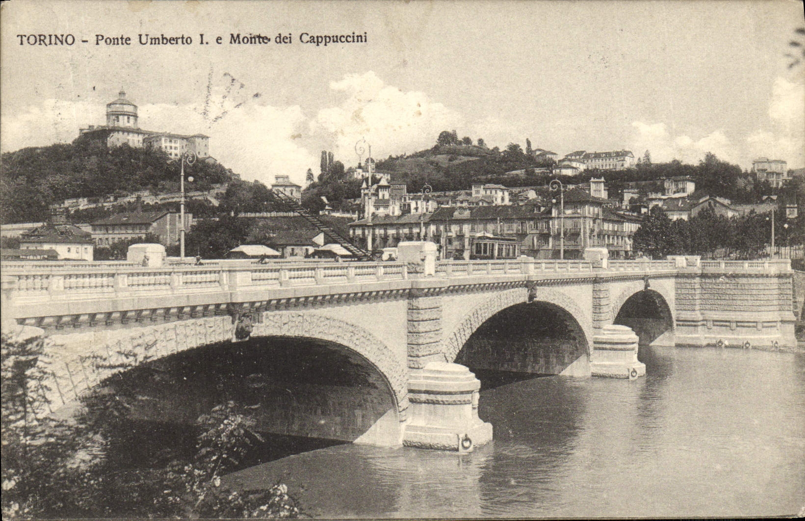 CPA Torino Ponte Umberto I e Monte dei Cappuccini