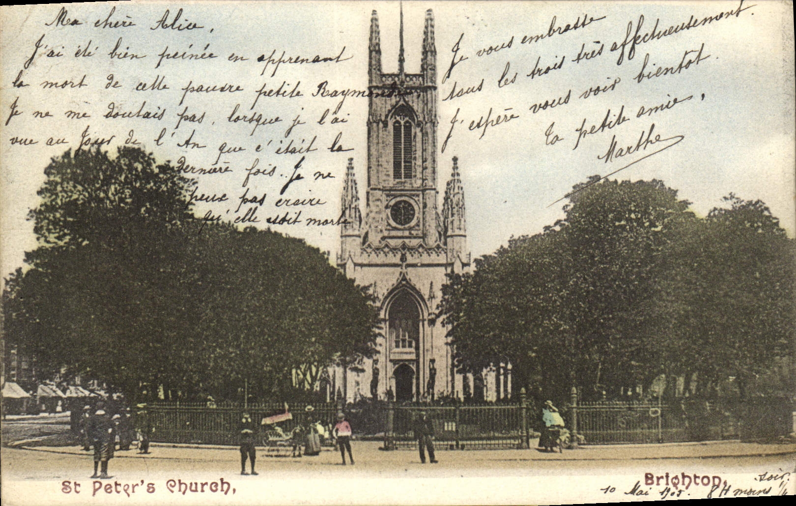 VINTAGE POSTCARD St Peter' S Church Brighton