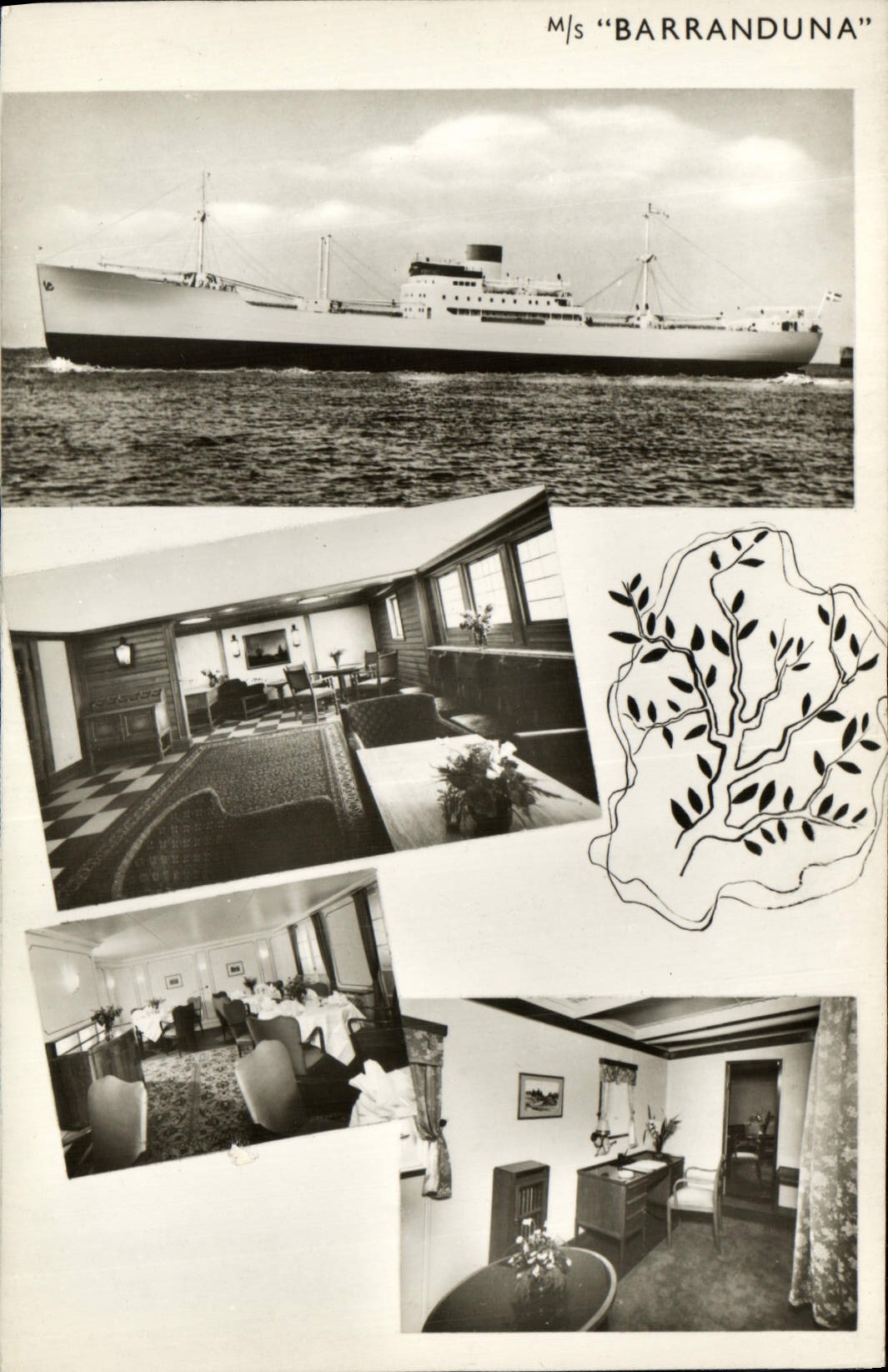 MODERN CARD Barranduna Boat Gothenburg Steamer